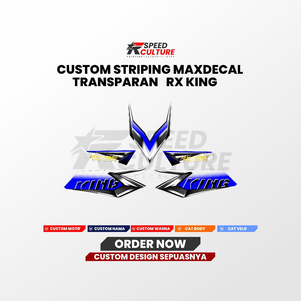 STRIPING TRANSPARAN CUSTOM RX KING