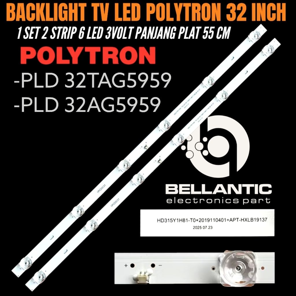 BACKLIGHT TV LED POLYTRON 32 INCH PLD 32TAG5959- PLF 32AG5959 BACKLIGHT TV POLYTRON 33 INCH