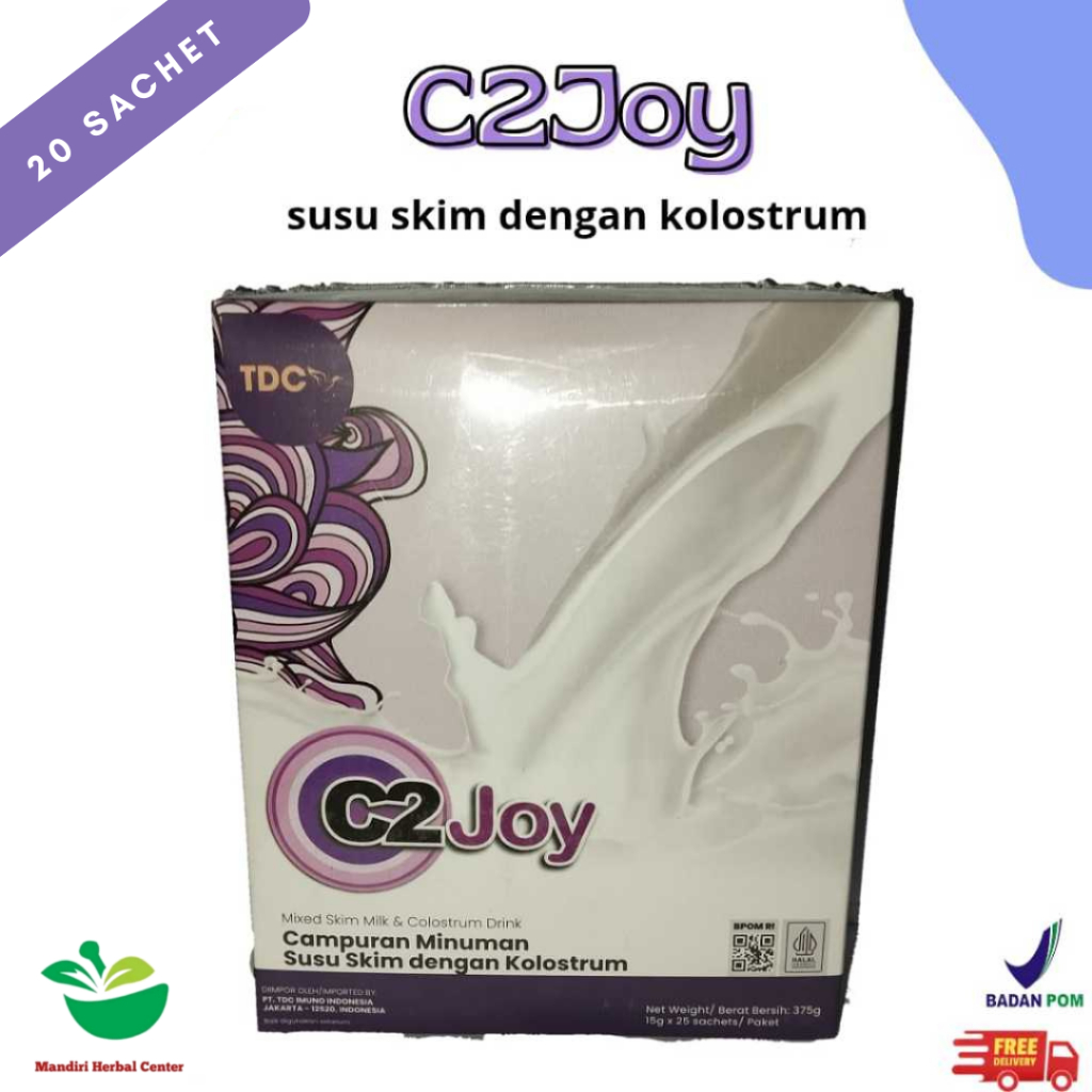 C2JOY SUSU SKIM DENGAN KOLOSTRUM 20 Sachet