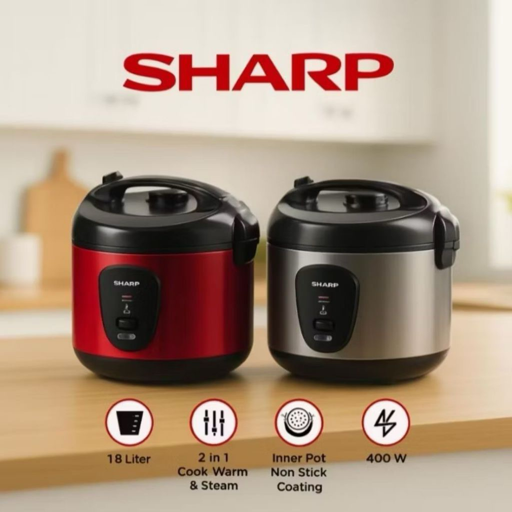 Penanak Nasi Sharp Rice Cooker 1.8 Liter 400W Magic Com Original