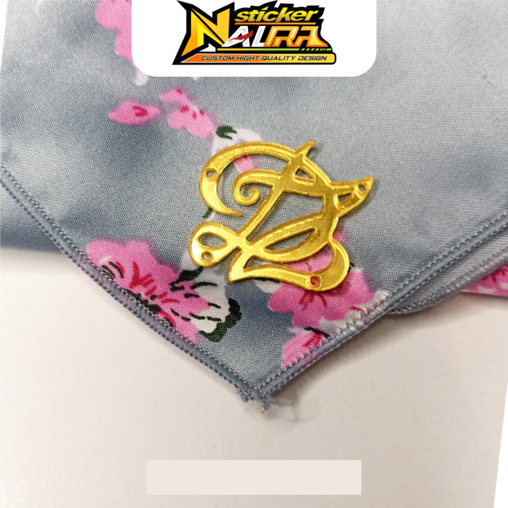 Label Akrilik Custom Huruf Logo Jilbab Hijab - Free Desain
