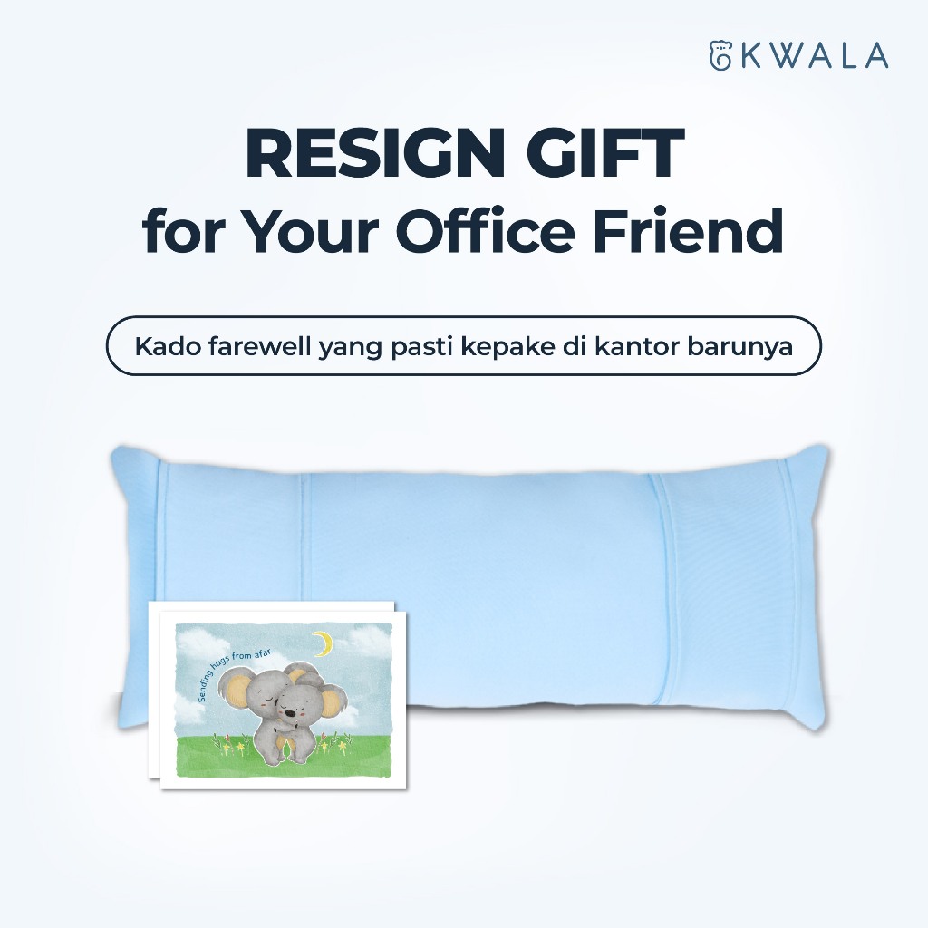 KWALA Pillow Buddy Resign Gift | Farewell Gift | Bantal Kantor | Kado Perpisahan Teman Kerja | Power