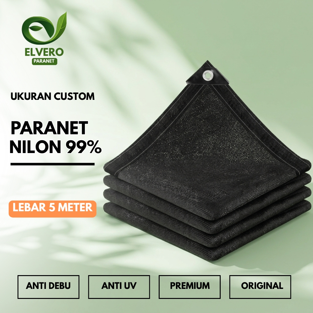 Paranet Nilon Lebar 5 Meter - Jaring SunShade Net Anti UV untuk Tanaman dan Teras