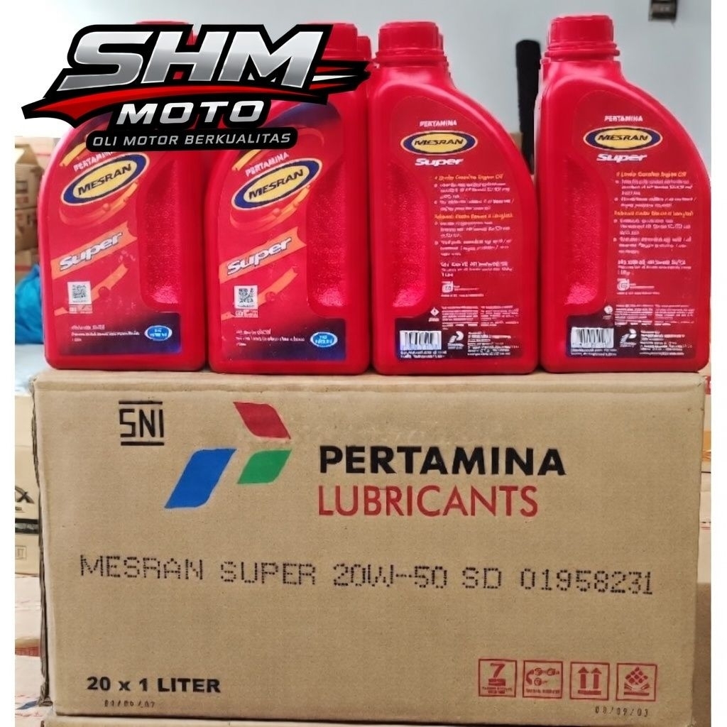 1 DUS = 20 Botol Mesran Super 1L 20W-50