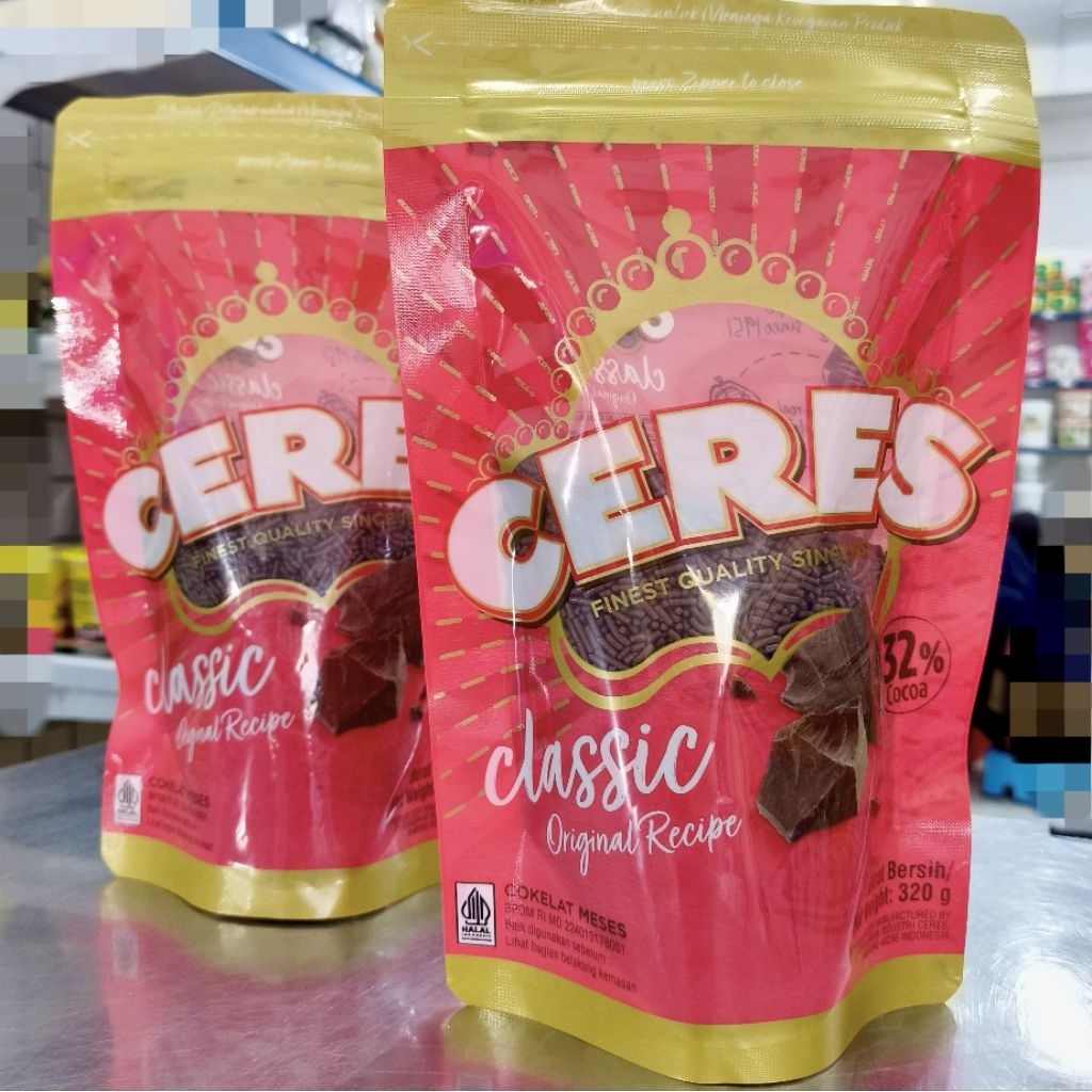 Meses Ceres Coklat 320gr/Ceres Meses Coklat 320gr/Coklat Butir Ceres 320gr