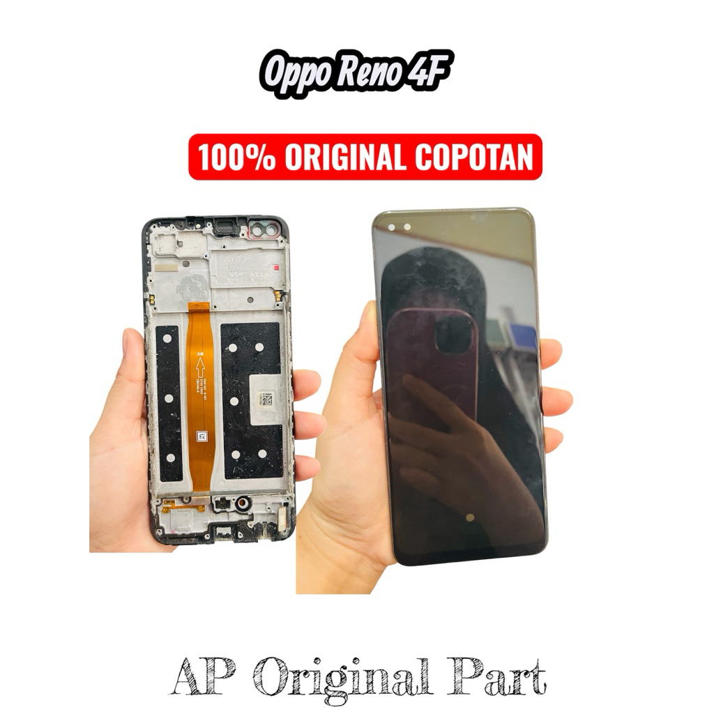 LCD +frame Oppo Reno 4F original Copotan original pabrik 100%