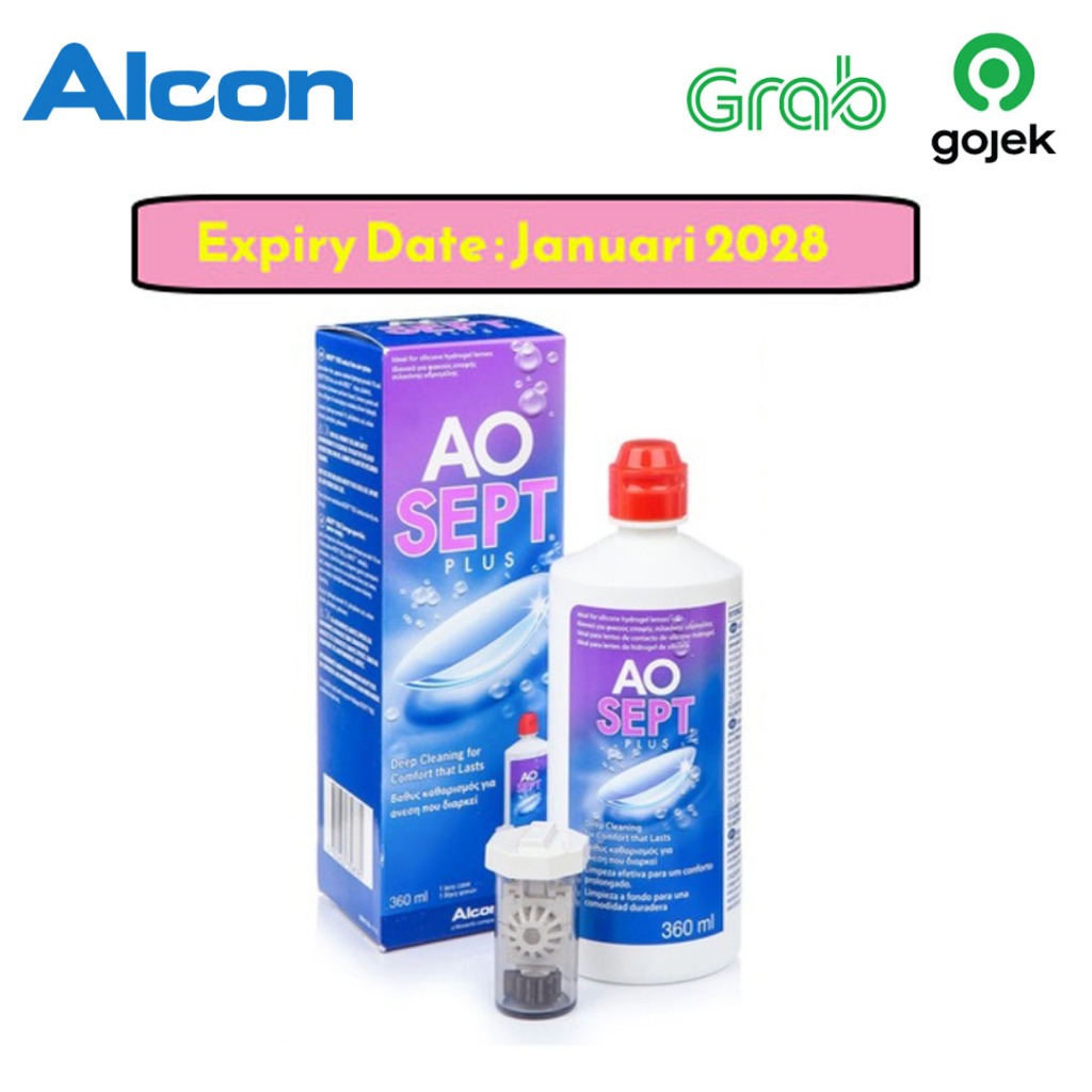 Lensza | AO Sept Plus 360ml Alcon | Aosept Plus Solution | Cairan Perendam Softlens by Alcon