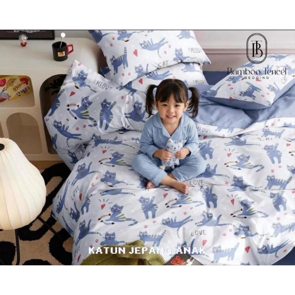 SPREI SET KATUN JEPANG MOTIF ANAK ANAK  SPREI HOME MADE TERMURAH IMPORT SPREI 2 SARBAN DAN 2 SARGUL