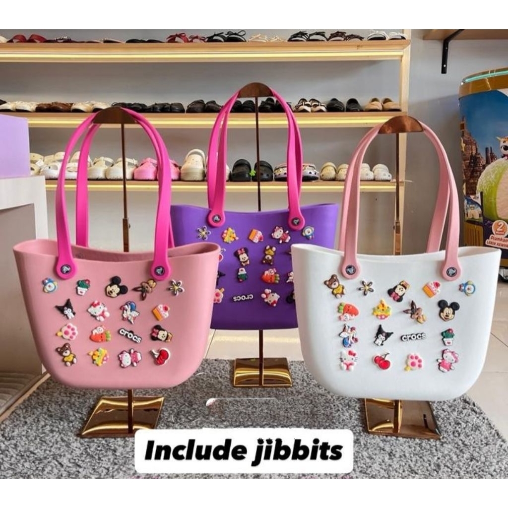 TAS CROCS JIBBITS BESAR/TAS CROCS JIBBITS/TAS CROCS WANITA/TAS CROCS/TAS KARET/TAS CROCS KARET