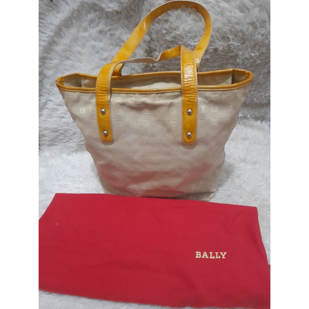 Bally Tote Bag B Mark Pattern
