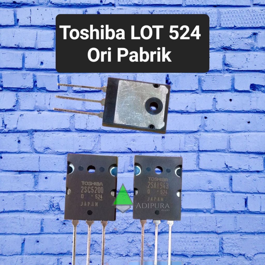 Transistor Final Toshiba 2SC5200 2SA1943 Lot 524 Ori Pabrik