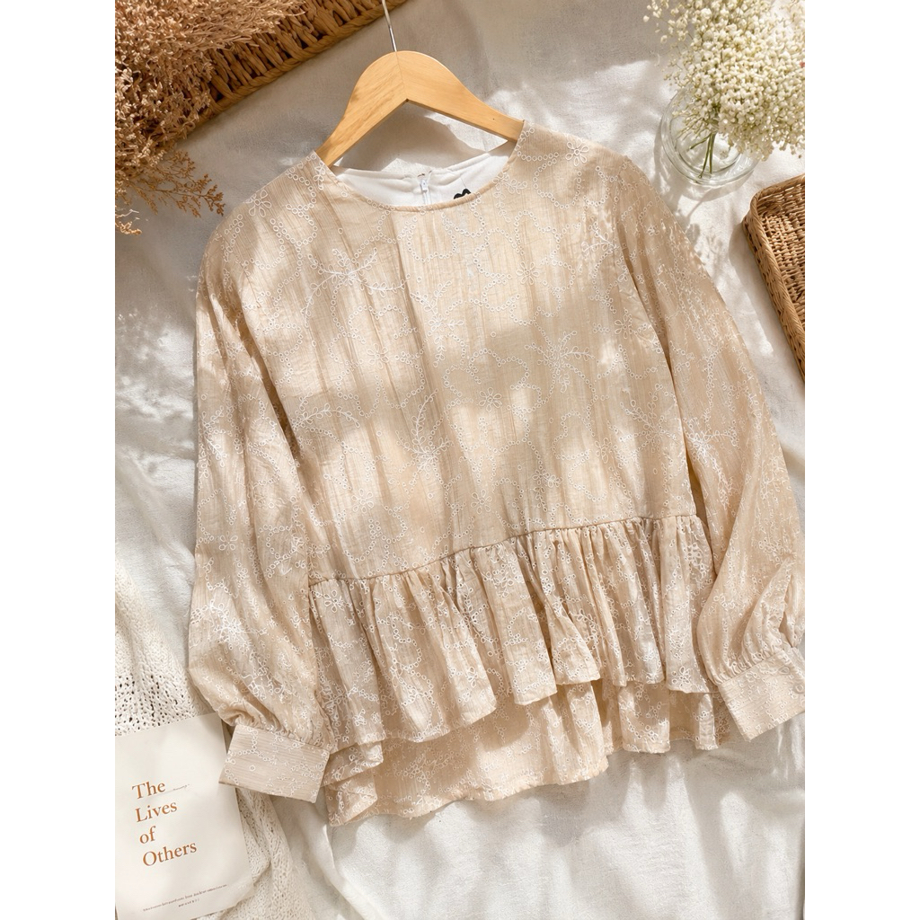 SALE  Blouse Katun Bolong Katbol Full Furing