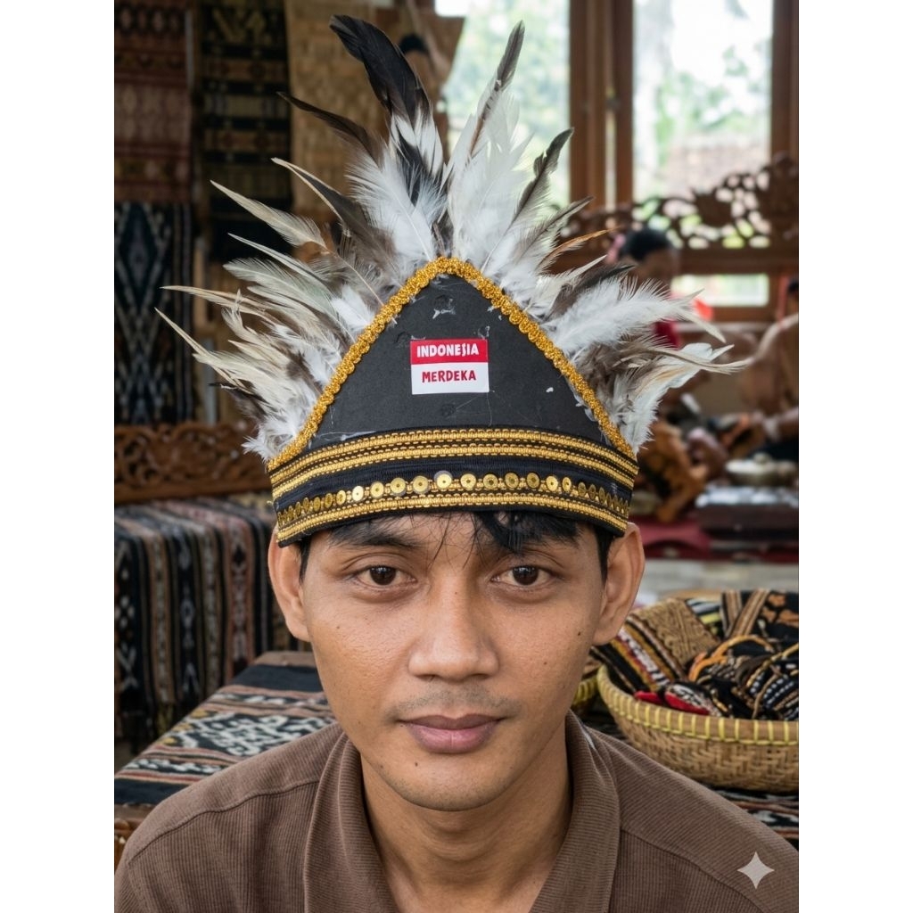 Mahkota Dayak Kalimantan Aksesoris Kepala