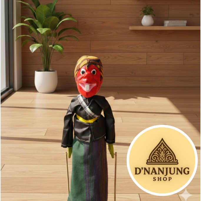 wayang golek cepot mini/wayang golek murah/mainan anak/mainan tradisional/sovenir/pajangan