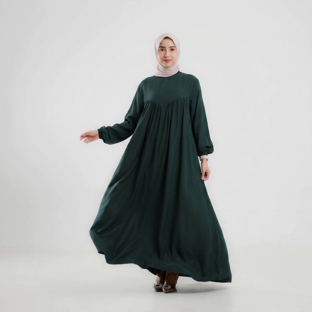 GAMIS JUMBO INDANA POLOS rayon twill premium muslim wanita panjang LD 120cm