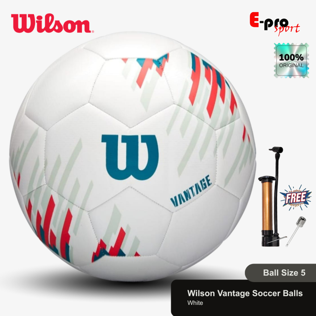 Bola Sepak Wilson Vantage Original Size 5 Original Soccer Ball Tahan Air Bola Football Latihan Perta