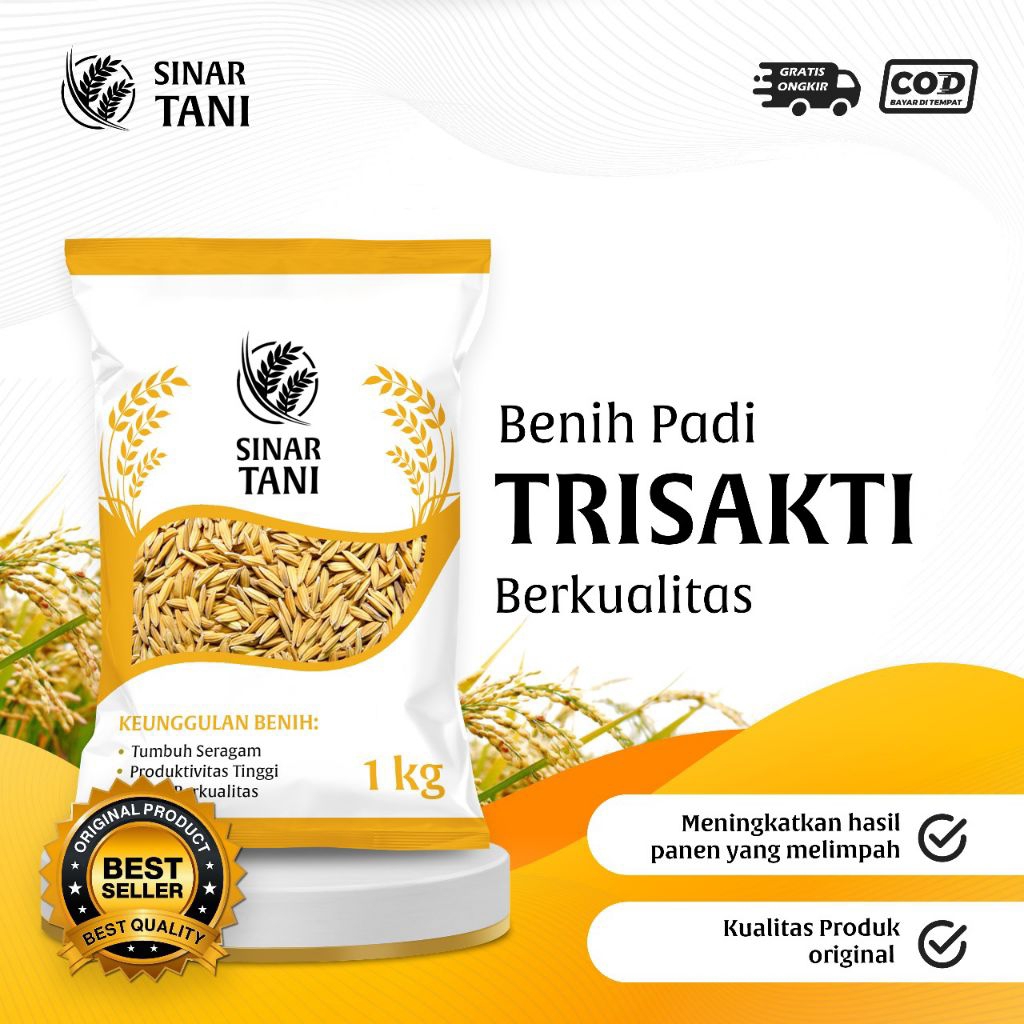 Benih padi bibit padi TRISAKTI kualitas original kemasan 5 kg