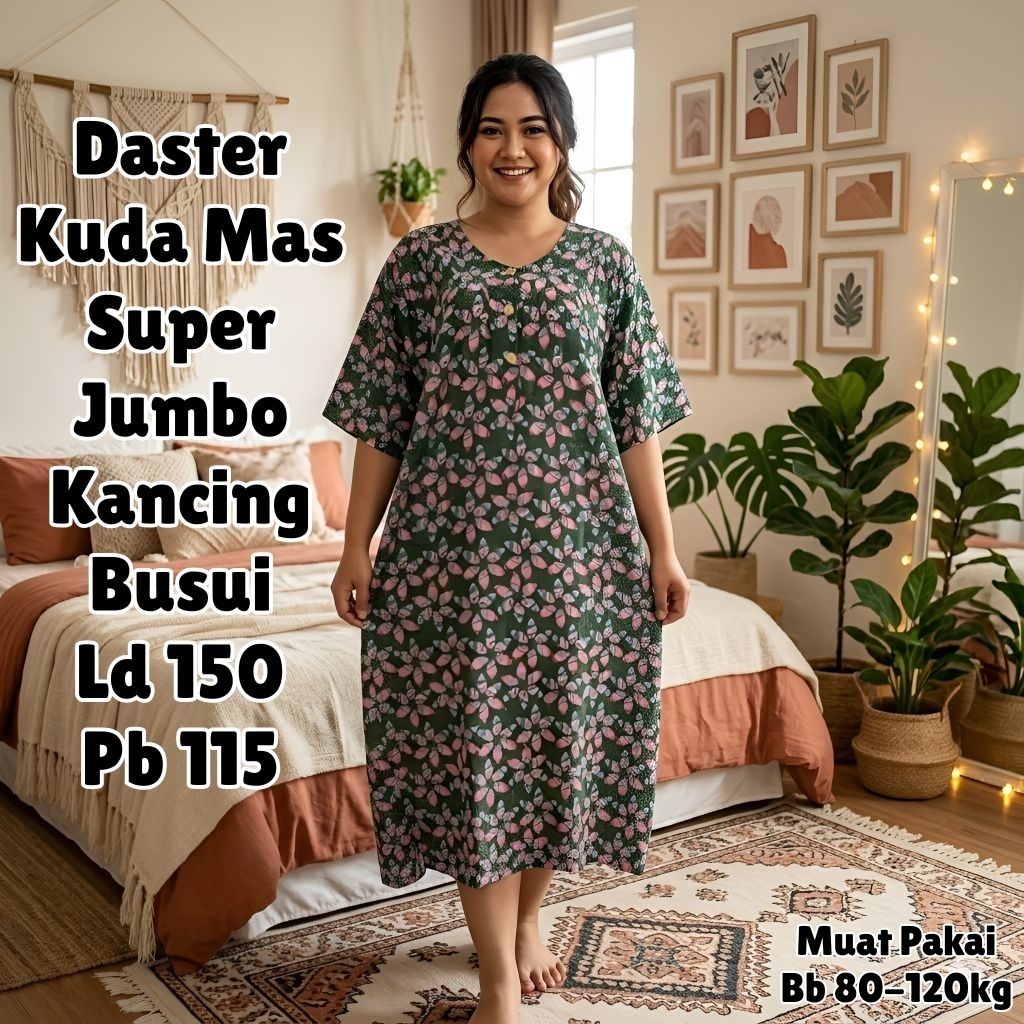 Daster KUDA MAS Super Jumbo Kancing Busui