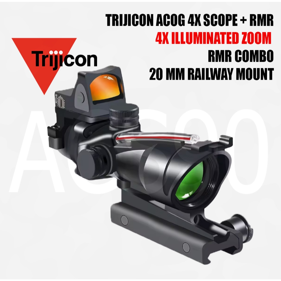 TRIJICON ACOG 4x32 MAGNIFICATION SCOPE + RMR AEG GBB WGB