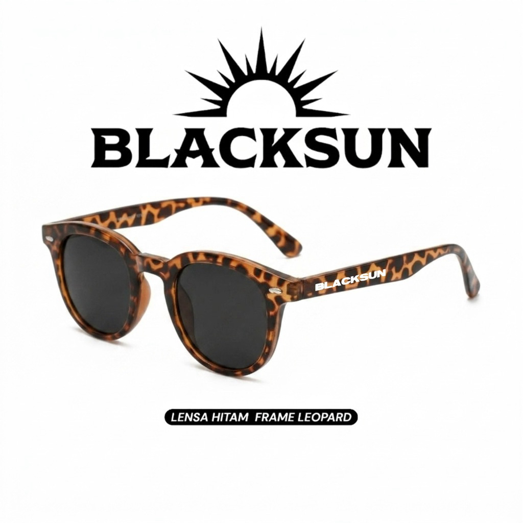 Blacksun - Kacamata Hitam pria wanita leopard Kacamata leopard tortoise kacamata lensa anti silau ka