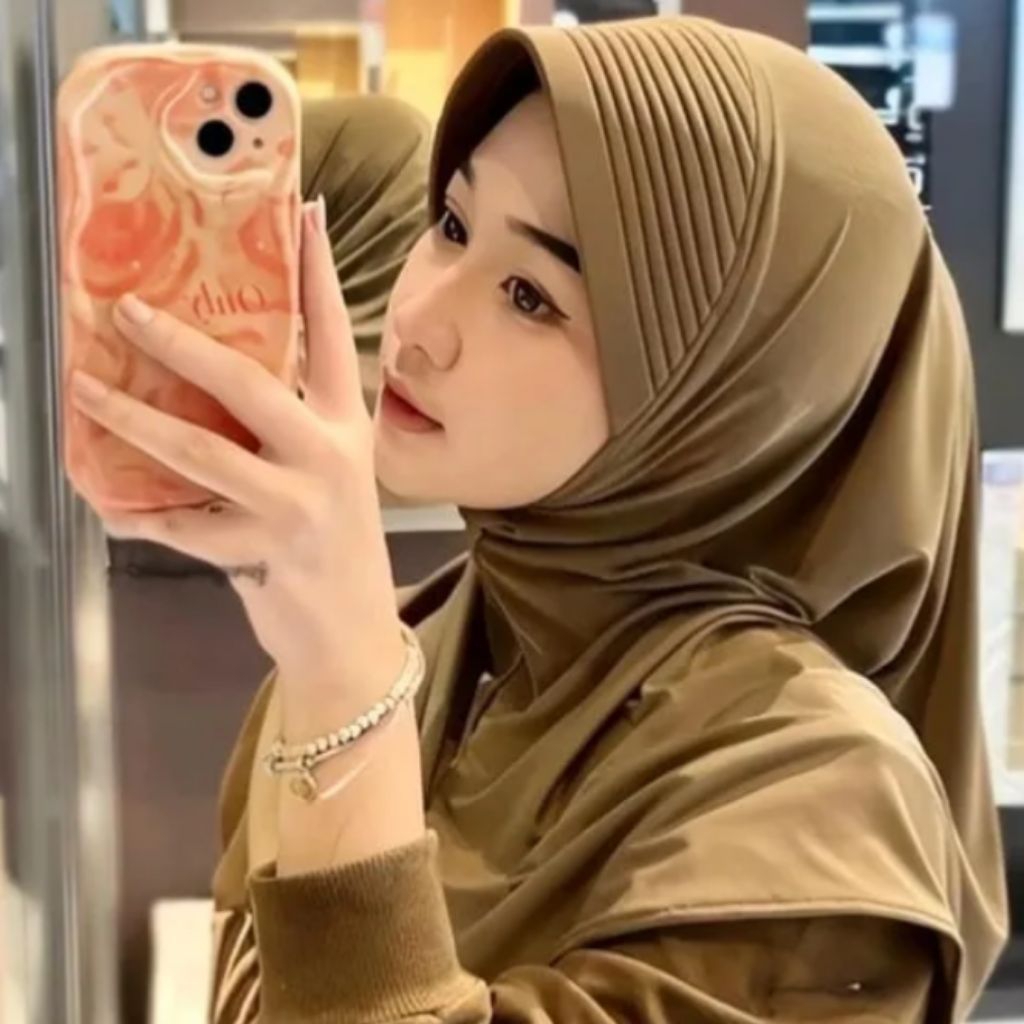Hijab Instan Bergo Pet Tebal Jersey Lycra
