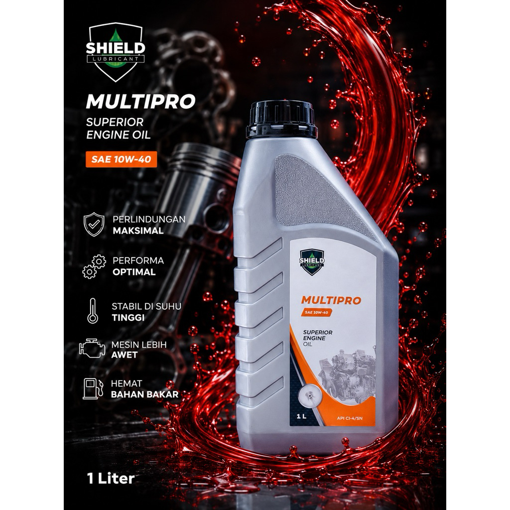 Oli Shield MultiPro SAE 10W-40 Superior Engine API CJ-4/SN