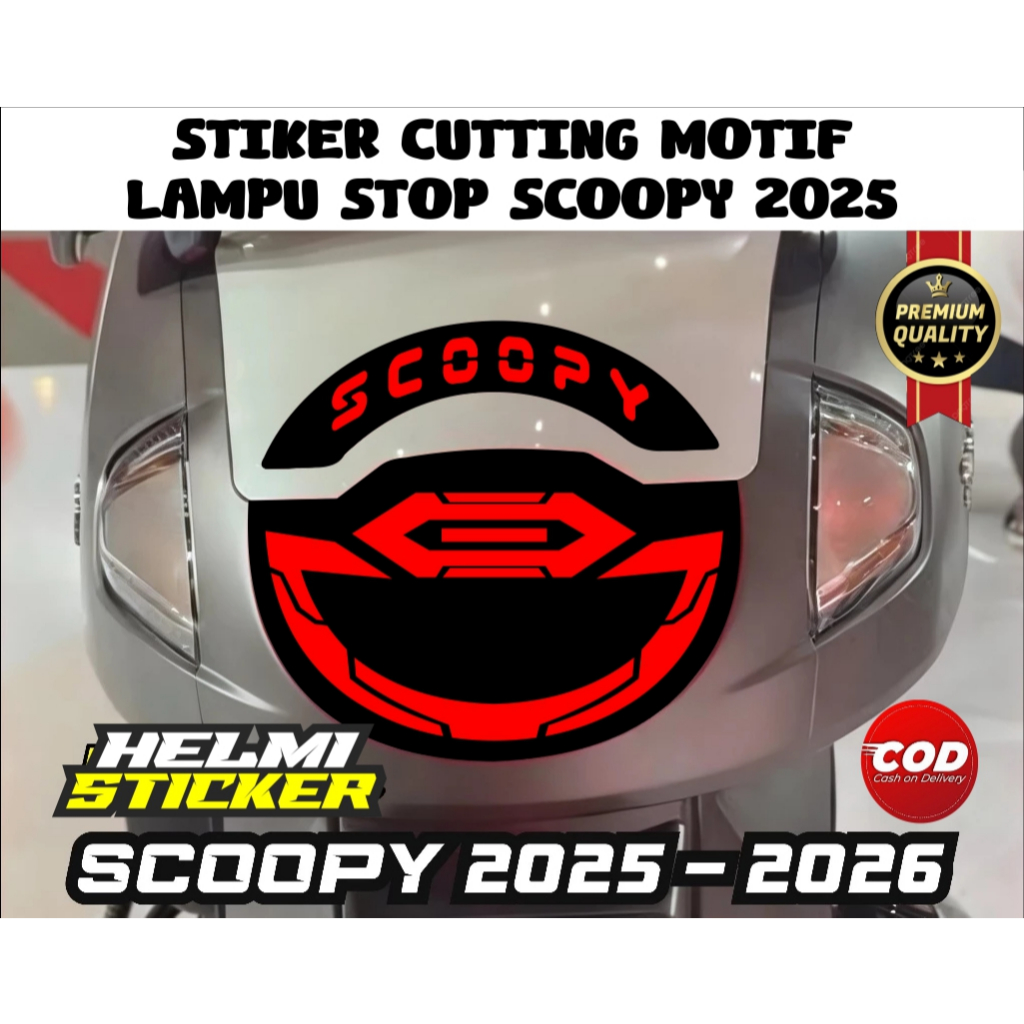 sticker cutting stiker variasi lampu belakang motif variasi motor scoopy new 2025/2026