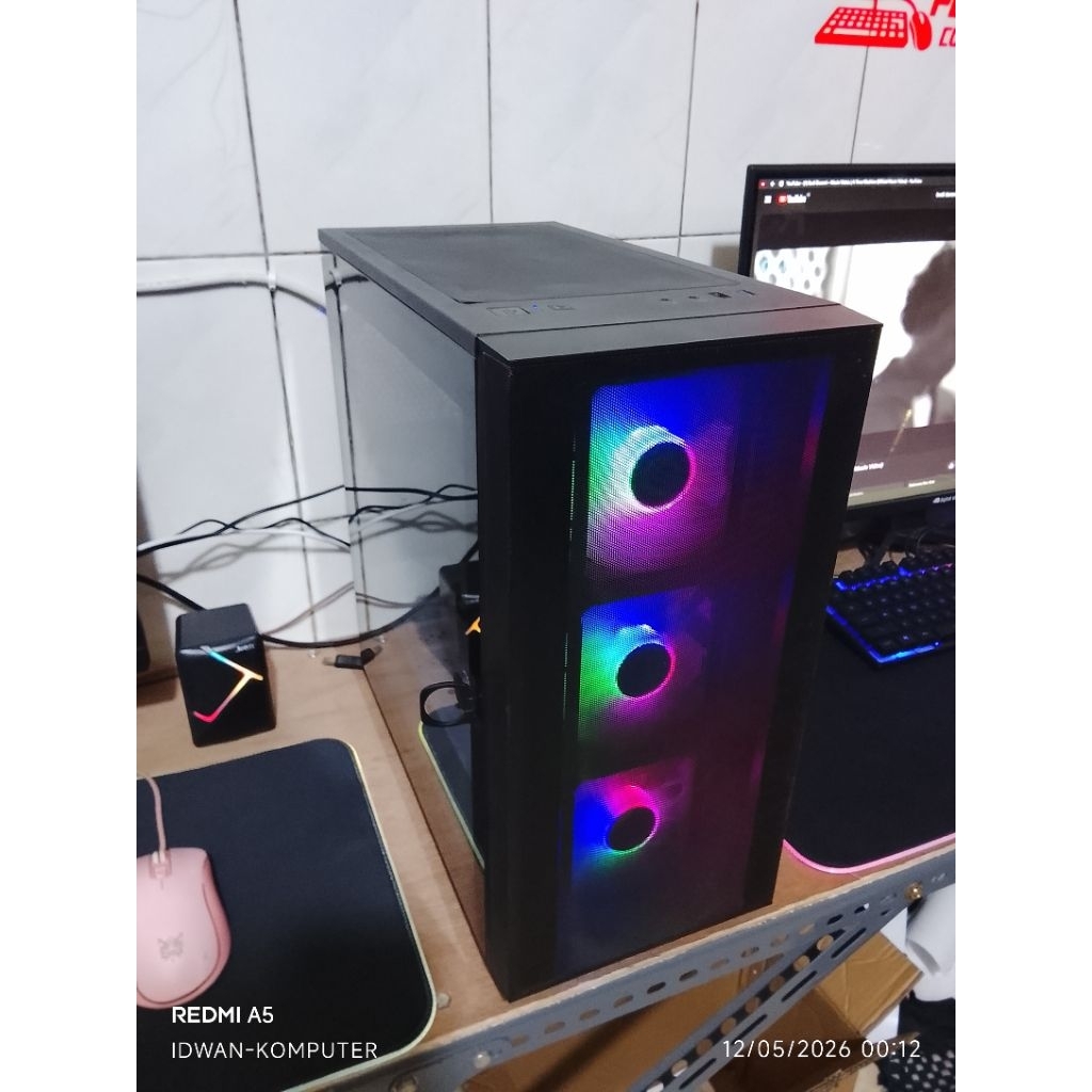 PC gaming livestreaming cpu komputer core i5 6500 gen 6th led monitor 24 inch 144hz 4k GTX 1050ti 4g