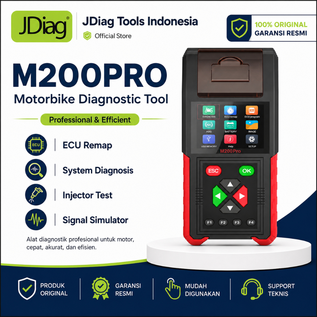 M200PRO JDIAG REMAP ECU HONDA JDIAG M200 PRO WITH PRINTER SCANNER SEMUA MOTOR