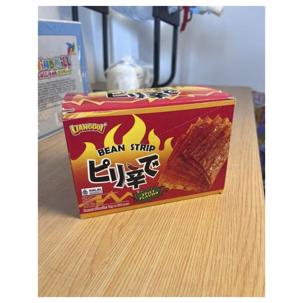 BEAN STRIP LUMPIA SKIN KULIT LUMPIA TOFU SLICE PEDAS MANIS GURIH LATIAO SNACK KOREA VIRAL CHINA