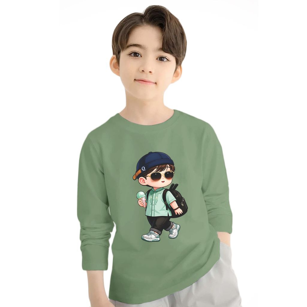 Kaos Atasan Oblong Anak Cowok Gambar Cowok Keren Baju koko