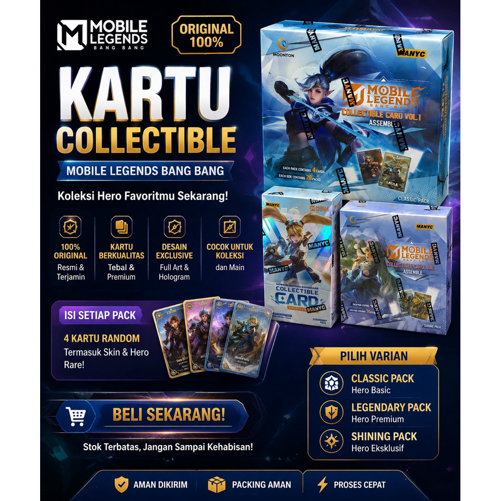 [TMJSTORE] MANYC MOBILE LEGENDS CARD VOL 1 BOX