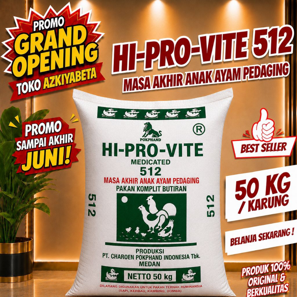 Pur pakan ayam 512 50 kg pakan masa akhir anak ayam hi pro vite 512 1 karung