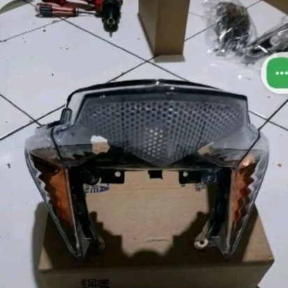 lampu stop Vario 125 Tecno custom hitam orange
