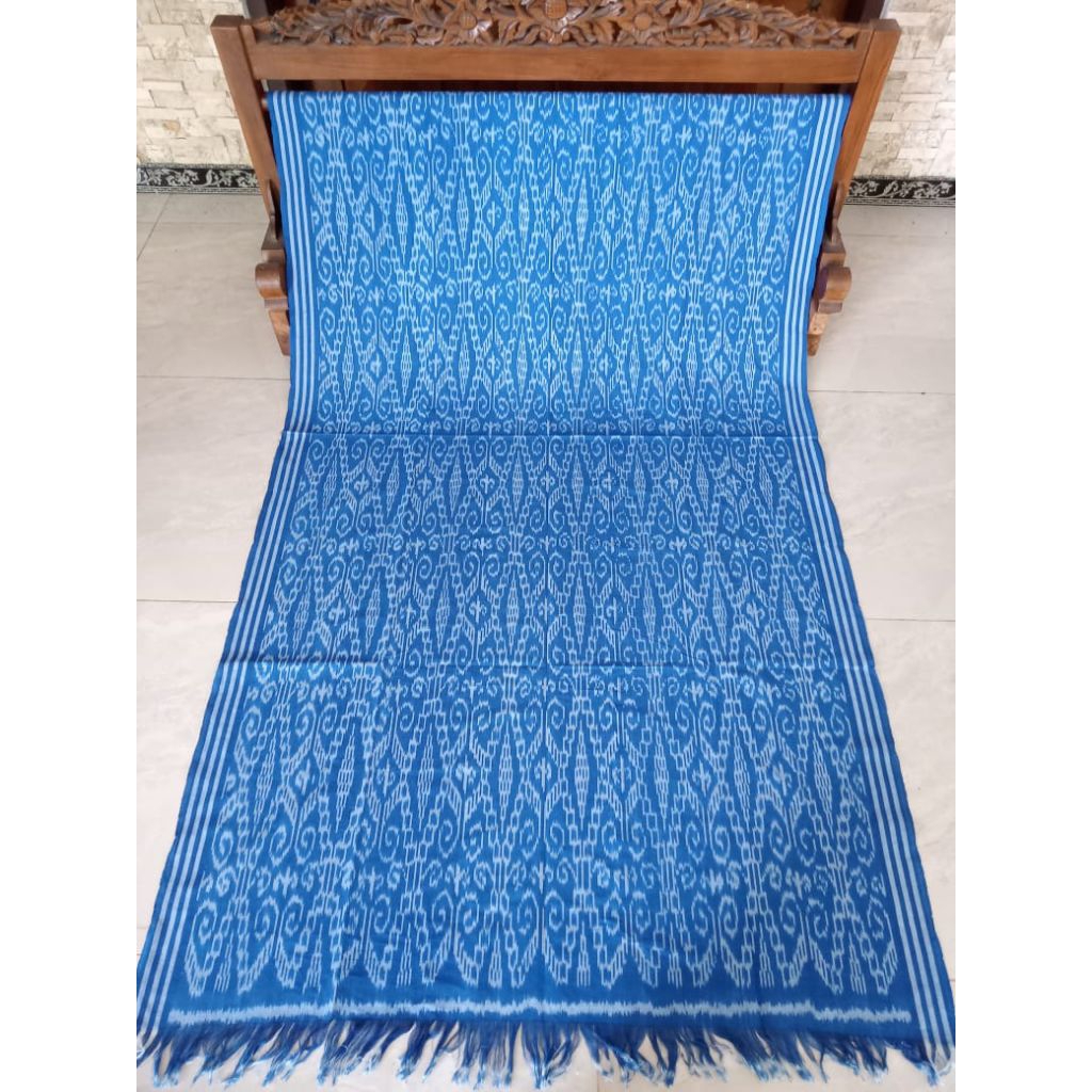 Kain Tenun Dayak Tenun Ikat Sintang Tenun Kalimantan Tenun Kalbar Biru  Bahan Baju Bahan Kemeja Te