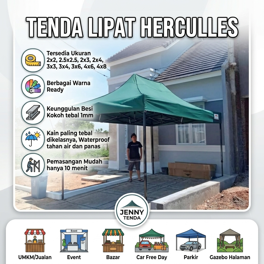 TENDA LIPAT 2x4 HERCULES HERCULLES 2x4