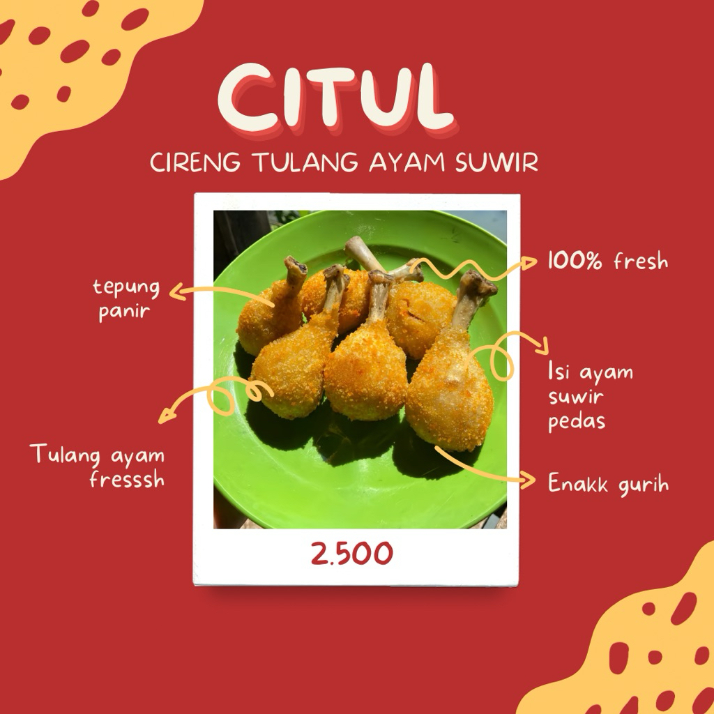 [PROMO] CITUL FROZEN DI VAKUM  (CIRENG TULANG AYAM SUWIR PEDAS)