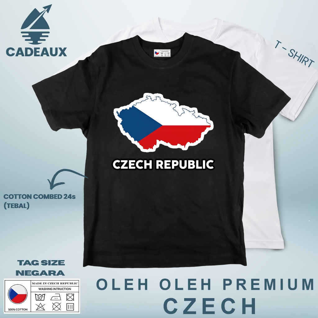 Kaos Oleh Oleh CZECH 17 PAKAI TAG ASAL NEGARA CZECH REPUBLIC T-Shirt Cotton Combed 24s SOUVENIR PREM