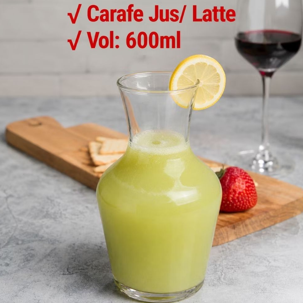 CARAFE COFFEE SERVER Americano 600ml/ Decanter Glass Karaf Kopi Juice Fruit Punch FNG KUNING