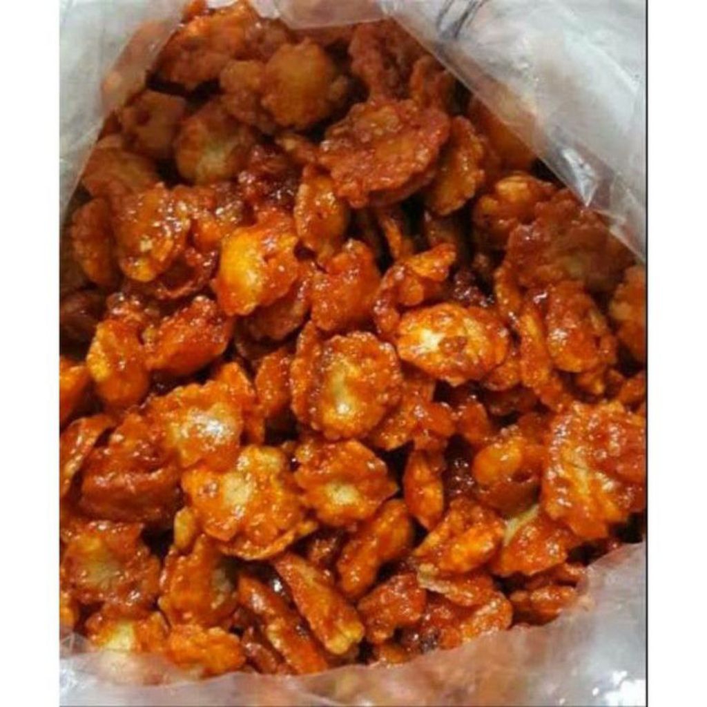 Emping melinjo matang pedas manis 500gram 1kg