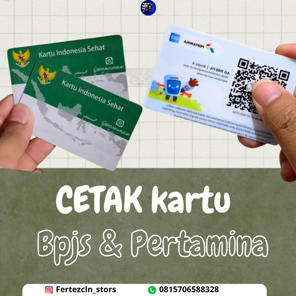 CETAKKARTU, PERTAMINA/BPJS/KIS/NPWS/SATUAN,TANPAMINIMALORDER