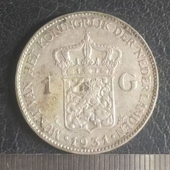 #18.WH. KOIN KUNO || KOIN PERAK || SILVER COIN WILHELMINA 1 G TAHUN 1931