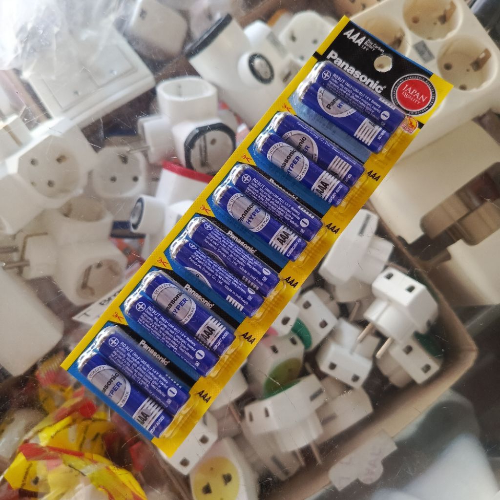 Baterai Panasonic AAA - 12 PCS, Kualitas Tinggi, Tahan Lama, Baterai Metal