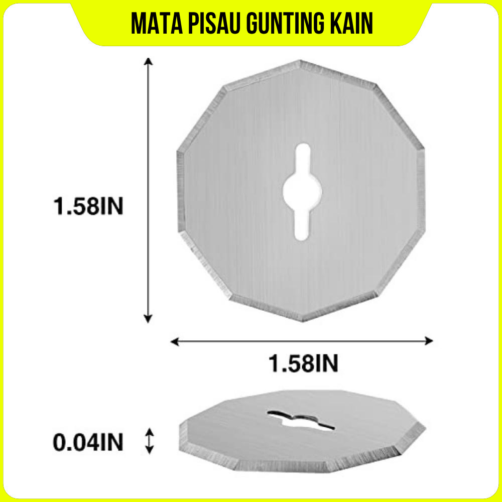 Mata Pisau Gunting Kain Baterai Bulat  Rotary Cutter