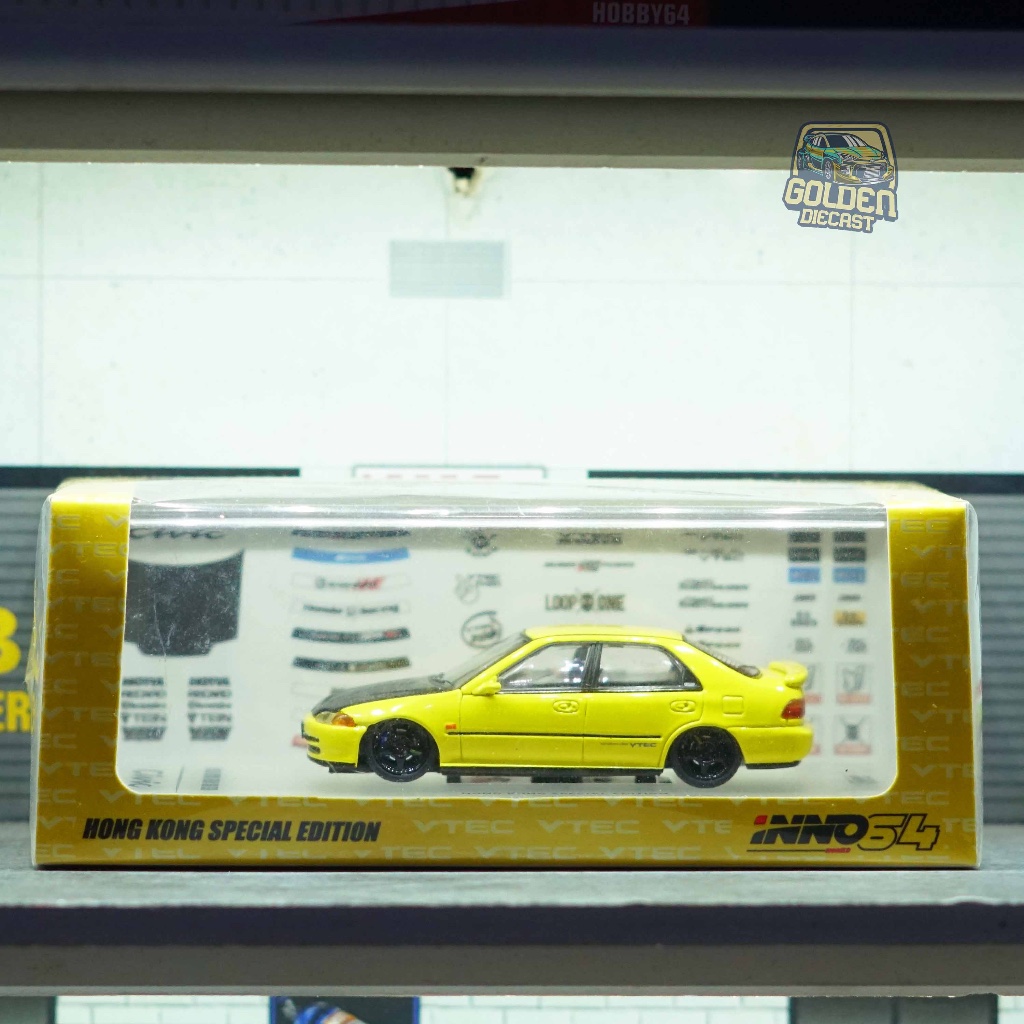 INNO64 HONDA CIVIC FERIO SiR EG9 YELLOW HONGKONG SPECIAL EDITION - SEALED