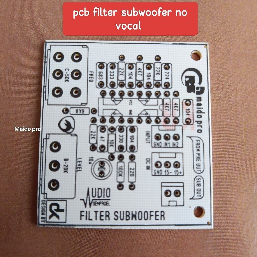 Pcb filter subwoofer no vocal