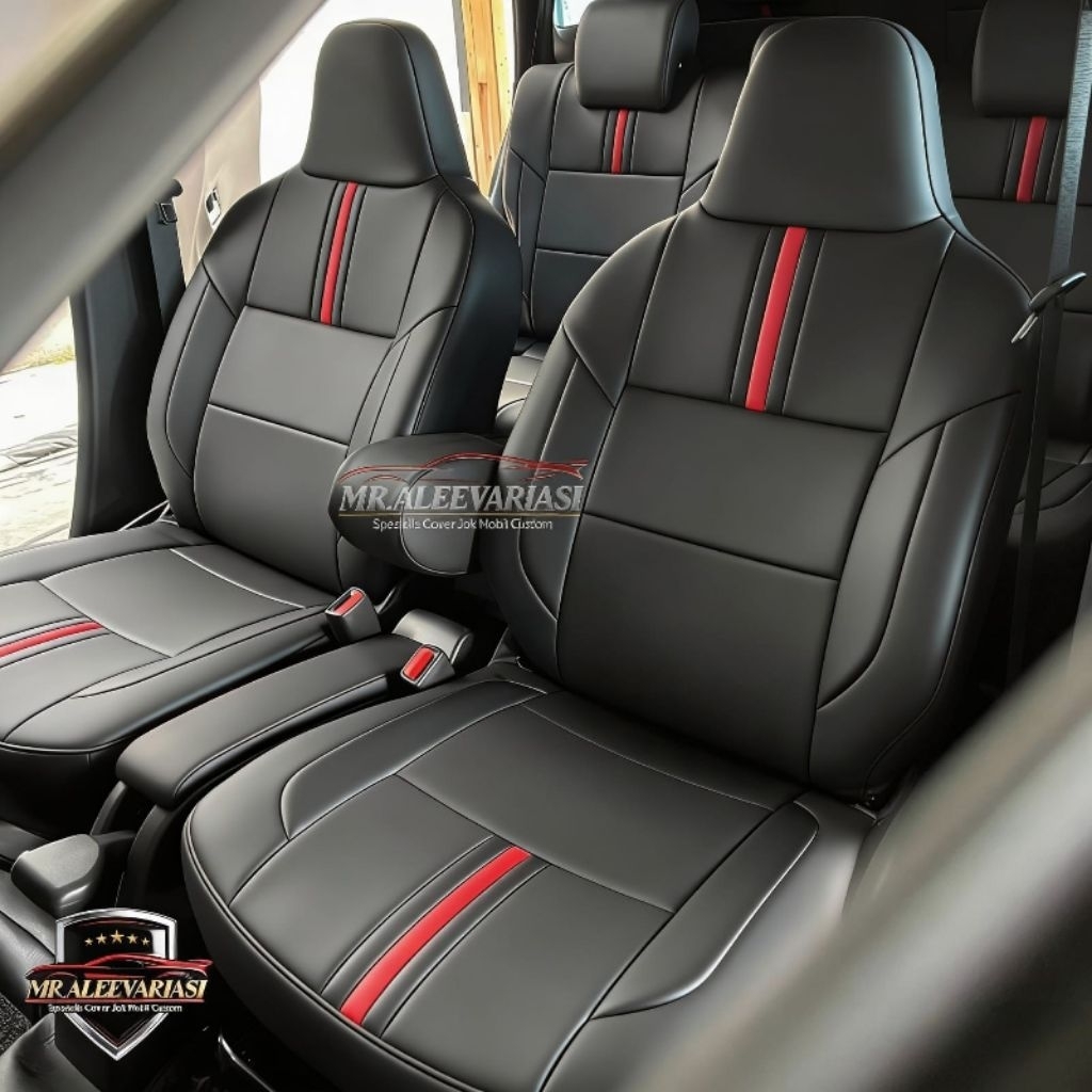 Sarung Jok Mobil Calya Sigra Full Jok 3 Baris Depan Tengah Belakang Dilapisi Full Busa