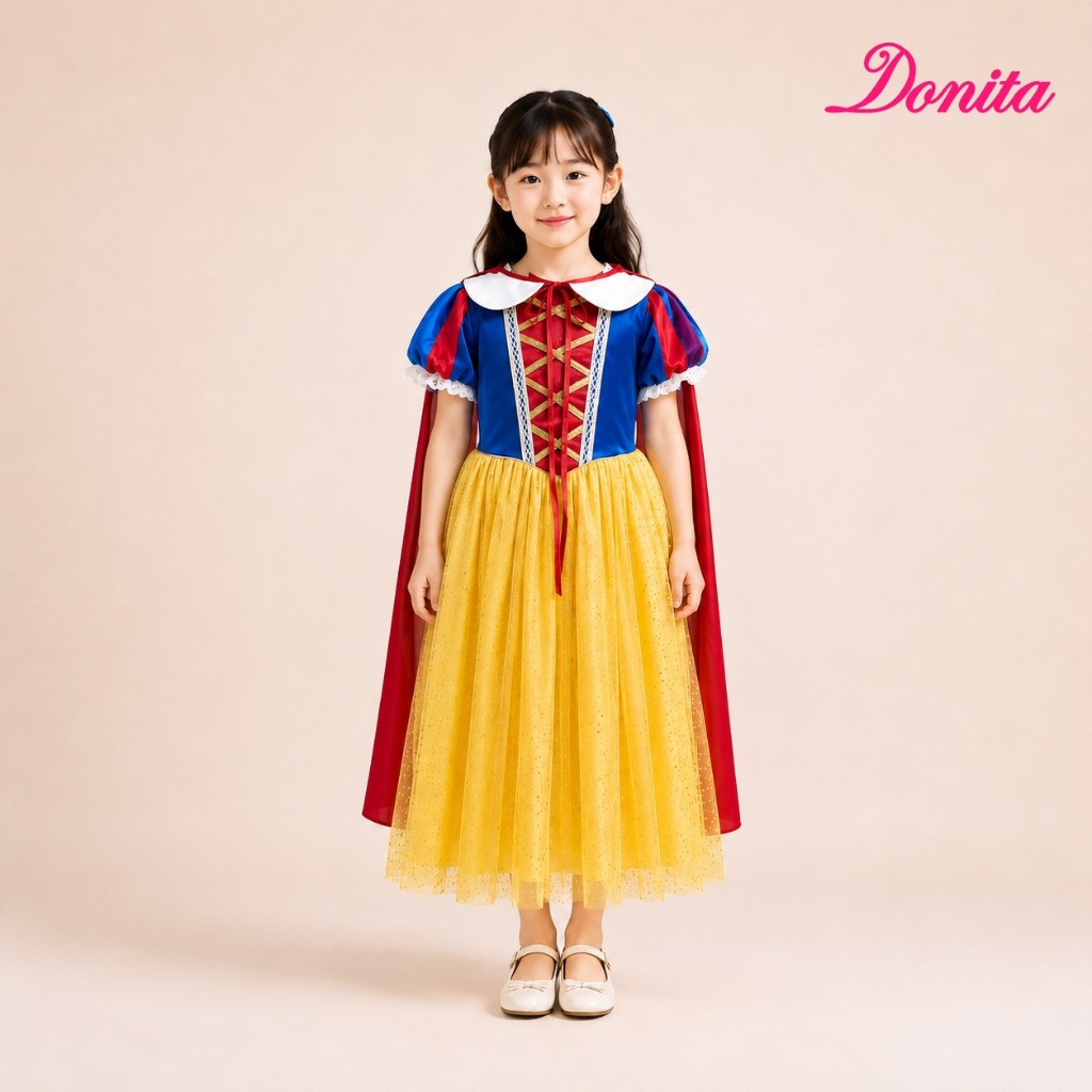 DNC 062 -DRESS PARTY KARAKTER SNOW WHITE ANAK BRAND DONITA
