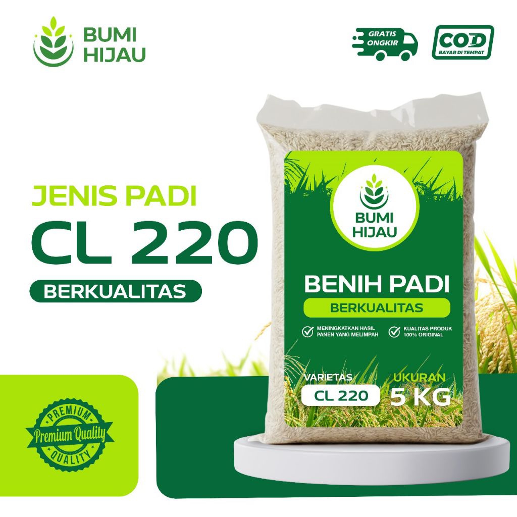 Benih padi bibit padi CL 220 kemasan 5kg