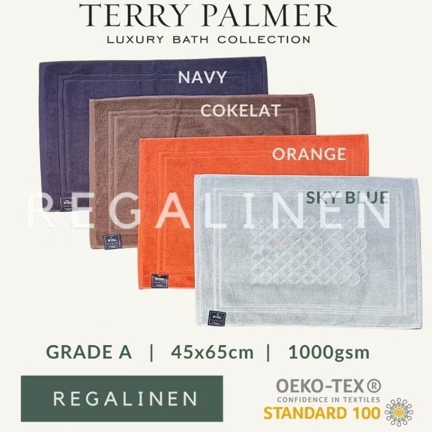 Keset Handuk Terry Palmer Premium Tebal 45x65 Kaki Katun 1000gsm Home Sweet Home HSH Hotel Polos Bat